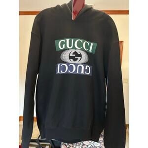 Men's Gucci interlocking G jersey, cotton hoodie size medium fits large NWT